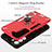 Custodia Silicone e Plastica Opaca Cover con Magnetico Anello Supporto Y01B per Samsung Galaxy S21 FE 5G