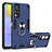Custodia Silicone e Plastica Opaca Cover con Magnetico Anello Supporto Y01B per Vivo Y53s NFC