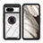 Custodia Silicone e Plastica Opaca Cover con Magnetico Anello Supporto YB1 per Google Pixel 8 5G Nero