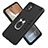 Custodia Silicone e Plastica Opaca Cover con Magnetico Anello Supporto YB1 per Motorola Moto G32