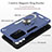 Custodia Silicone e Plastica Opaca Cover con Magnetico Anello Supporto YB1 per Oppo Reno6 5G