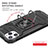 Custodia Silicone e Plastica Opaca Cover con Magnetico Anello Supporto YF1 per Apple iPhone 13 Pro