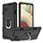 Custodia Silicone e Plastica Opaca Cover con Magnetico Anello Supporto YF1 per Samsung Galaxy A12 5G