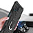 Custodia Silicone e Plastica Opaca Cover con Magnetico Anello Supporto YF1 per Samsung Galaxy A12 Nacho