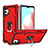 Custodia Silicone e Plastica Opaca Cover con Magnetico Anello Supporto YF1 per Samsung Galaxy A32 4G Rosso