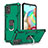 Custodia Silicone e Plastica Opaca Cover con Magnetico Anello Supporto YF1 per Samsung Galaxy A71 4G A715