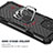 Custodia Silicone e Plastica Opaca Cover con Magnetico Anello Supporto YF1 per Samsung Galaxy A91