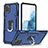 Custodia Silicone e Plastica Opaca Cover con Magnetico Anello Supporto YF1 per Samsung Galaxy M60s