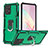 Custodia Silicone e Plastica Opaca Cover con Magnetico Anello Supporto YF1 per Samsung Galaxy M80S Verde