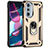 Custodia Silicone e Plastica Opaca Cover con Magnetico Anello Supporto Z01 per Motorola Moto Edge 30 Pro 5G