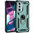 Custodia Silicone e Plastica Opaca Cover con Magnetico Anello Supporto Z01 per Motorola Moto Edge 30 Pro 5G Verde