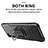Custodia Silicone e Plastica Opaca Cover con Magnetico Anello Supporto ZJ1 per Samsung Galaxy F02S SM-E025F