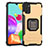 Custodia Silicone e Plastica Opaca Cover con Magnetico Anello Supporto ZJ2 per Samsung Galaxy A41