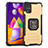 Custodia Silicone e Plastica Opaca Cover con Magnetico Anello Supporto ZJ2 per Samsung Galaxy M51