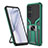 Custodia Silicone e Plastica Opaca Cover con Magnetico Anello Supporto ZL1 per Huawei P50 Verde