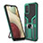 Custodia Silicone e Plastica Opaca Cover con Magnetico Anello Supporto ZL1 per Samsung Galaxy A02s Verde