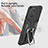 Custodia Silicone e Plastica Opaca Cover con Magnetico Anello Supporto ZL1 per Samsung Galaxy A03s