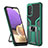 Custodia Silicone e Plastica Opaca Cover con Magnetico Anello Supporto ZL1 per Samsung Galaxy A32 4G Verde