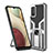 Custodia Silicone e Plastica Opaca Cover con Magnetico Anello Supporto ZL1 per Samsung Galaxy M02s