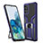 Custodia Silicone e Plastica Opaca Cover con Magnetico Anello Supporto ZL1 per Samsung Galaxy S20 Plus Blu