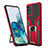 Custodia Silicone e Plastica Opaca Cover con Magnetico Anello Supporto ZL1 per Samsung Galaxy S20 Plus Rosso