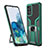 Custodia Silicone e Plastica Opaca Cover con Magnetico Anello Supporto ZL1 per Samsung Galaxy S20 Plus Verde