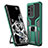 Custodia Silicone e Plastica Opaca Cover con Magnetico Anello Supporto ZL1 per Samsung Galaxy S20 Ultra 5G Verde