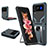 Custodia Silicone e Plastica Opaca Cover con Magnetico Anello Supporto ZL1 per Samsung Galaxy Z Flip3 5G