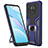 Custodia Silicone e Plastica Opaca Cover con Magnetico Anello Supporto ZL1 per Xiaomi Mi 10i 5G Blu