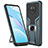 Custodia Silicone e Plastica Opaca Cover con Magnetico Anello Supporto ZL1 per Xiaomi Mi 10i 5G Ciano