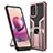 Custodia Silicone e Plastica Opaca Cover con Magnetico Anello Supporto ZL1 per Xiaomi Poco M5S Oro Rosa