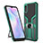 Custodia Silicone e Plastica Opaca Cover con Magnetico Anello Supporto ZL1 per Xiaomi Redmi 9A Verde