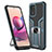 Custodia Silicone e Plastica Opaca Cover con Magnetico Anello Supporto ZL1 per Xiaomi Redmi Note 10 4G Ciano