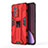 Custodia Silicone e Plastica Opaca Cover con Magnetico Supporto A02 per Xiaomi Mi 12S 5G Rosso