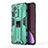 Custodia Silicone e Plastica Opaca Cover con Magnetico Supporto A02 per Xiaomi Mi 12S 5G Verde