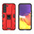 Custodia Silicone e Plastica Opaca Cover con Magnetico Supporto A03 per Samsung Galaxy S21 5G