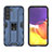 Custodia Silicone e Plastica Opaca Cover con Magnetico Supporto A03 per Samsung Galaxy S21 FE 5G