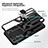 Custodia Silicone e Plastica Opaca Cover con Magnetico Supporto A05 per Samsung Galaxy S21 FE 5G