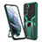 Custodia Silicone e Plastica Opaca Cover con Magnetico Supporto A05 per Samsung Galaxy S23 Plus 5G Verde