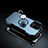 Custodia Silicone e Plastica Opaca Cover con Magnetico Supporto A08 per Apple iPhone 14 Plus