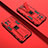 Custodia Silicone e Plastica Opaca Cover con Magnetico Supporto H01 per Xiaomi Mi 11 Lite 5G NE Rosso