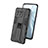 Custodia Silicone e Plastica Opaca Cover con Magnetico Supporto H02 per Xiaomi Mi 11 Lite 5G NE