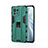 Custodia Silicone e Plastica Opaca Cover con Magnetico Supporto H02 per Xiaomi Mi 11 Lite 5G NE Verde