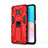 Custodia Silicone e Plastica Opaca Cover con Magnetico Supporto KC1 per Huawei Nova 8i Rosso