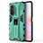 Custodia Silicone e Plastica Opaca Cover con Magnetico Supporto KC1 per Huawei Nova 9 SE