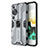 Custodia Silicone e Plastica Opaca Cover con Magnetico Supporto KC1 per Huawei P60 Pro