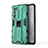 Custodia Silicone e Plastica Opaca Cover con Magnetico Supporto KC1 per Realme GT Master Explorer 5G Verde