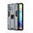 Custodia Silicone e Plastica Opaca Cover con Magnetico Supporto KC1 per Samsung Galaxy A71 4G A715