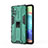 Custodia Silicone e Plastica Opaca Cover con Magnetico Supporto KC1 per Samsung Galaxy A71 4G A715 Verde