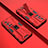 Custodia Silicone e Plastica Opaca Cover con Magnetico Supporto KC1 per Vivo X70 Pro+ Plus 5G Rosso